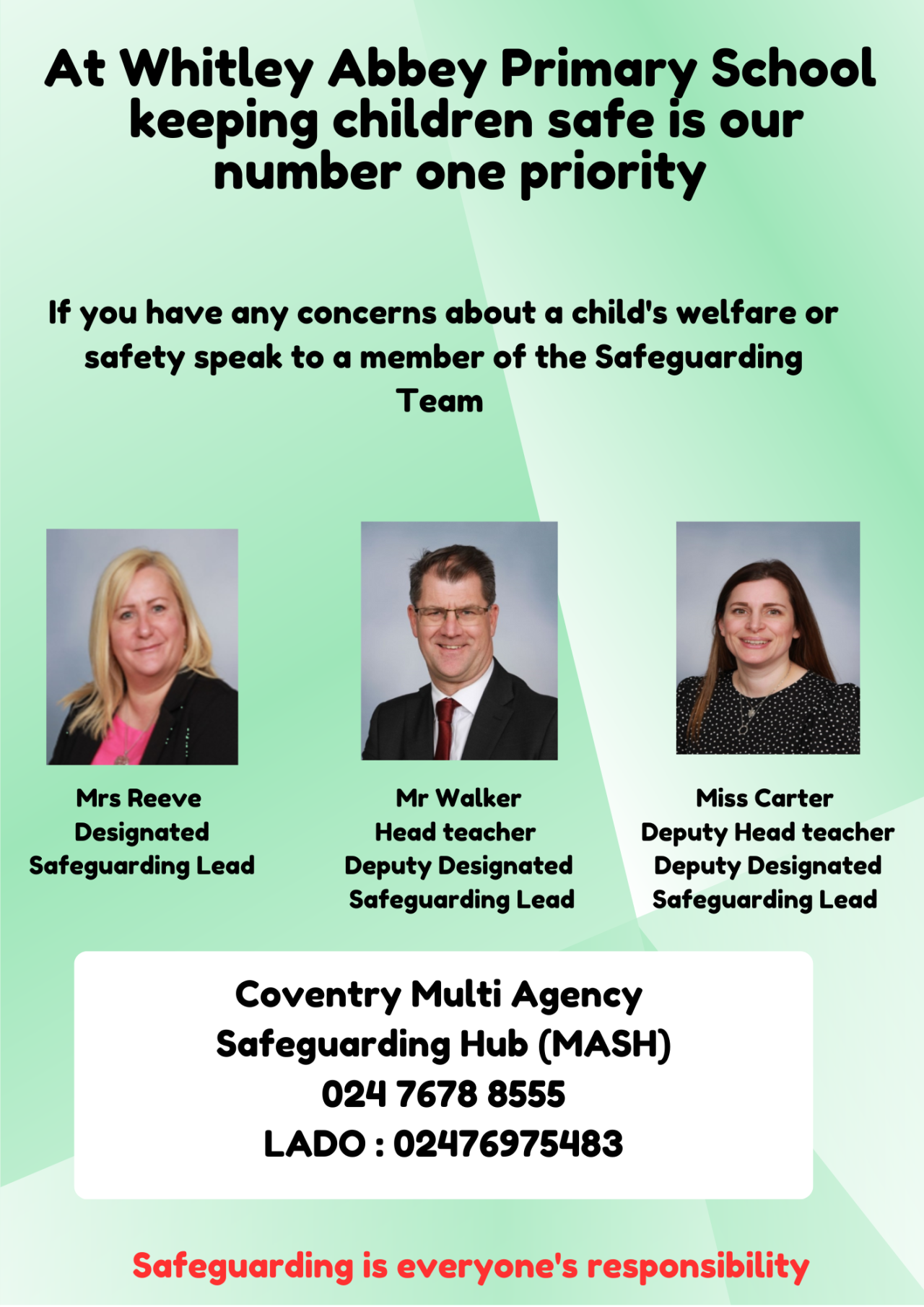 Safeguarding | Whitley Abbey Primary School